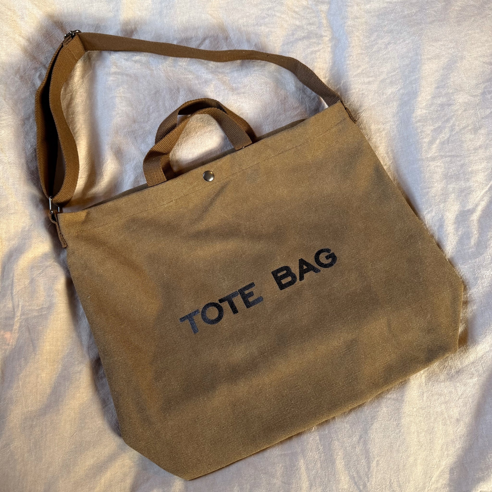 Minimalist Canvas Tote Bag - Brown - LAST ONE