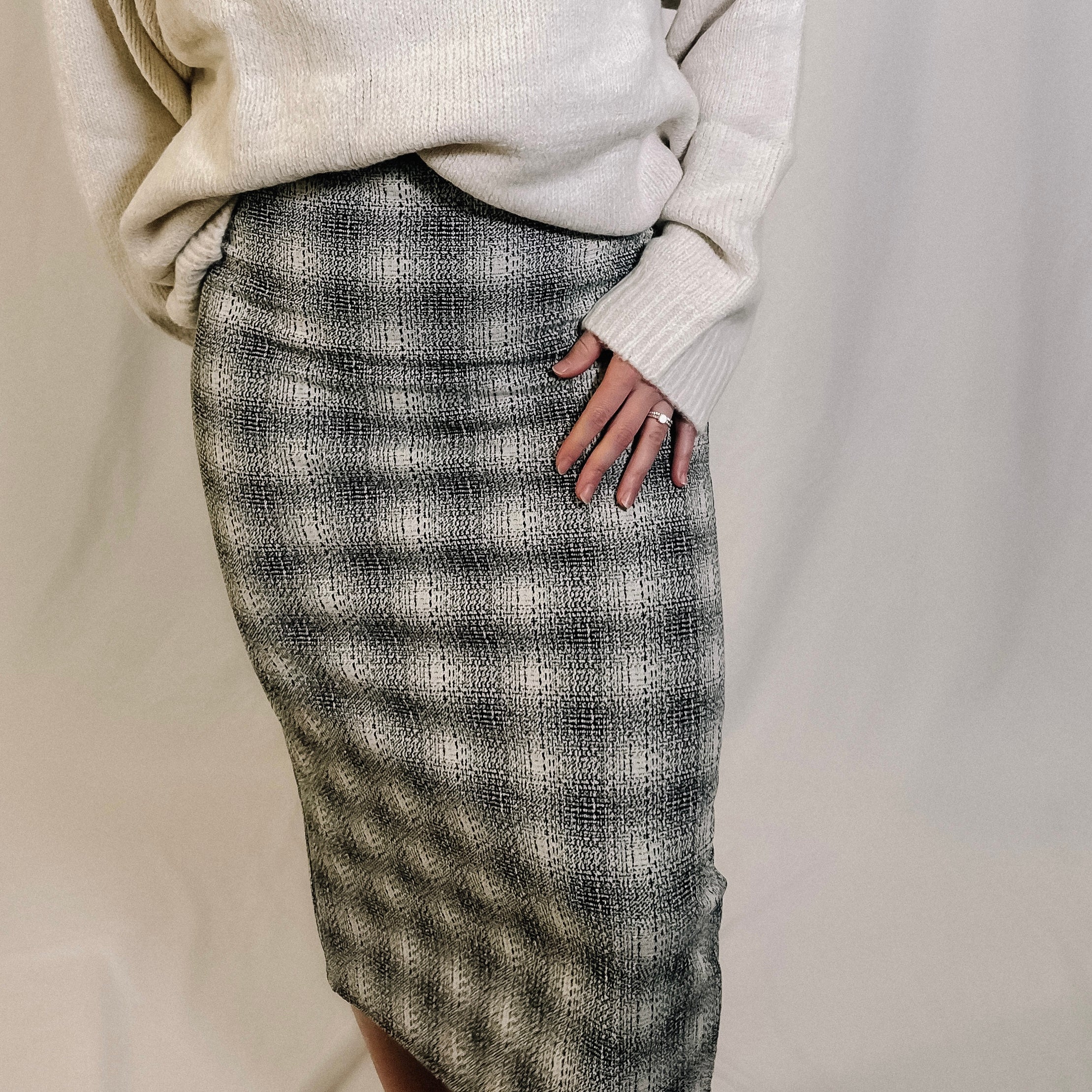 Holiday plaid 2024 midi skirt