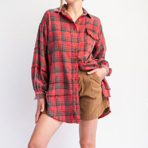 Fall Feels Oversized Flannel