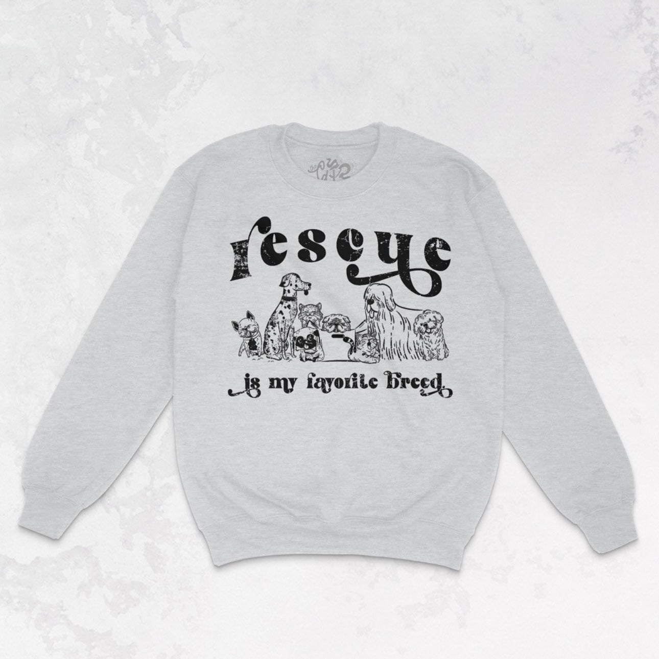 Rescue Is My Favorite Breed Graphic Crewneck