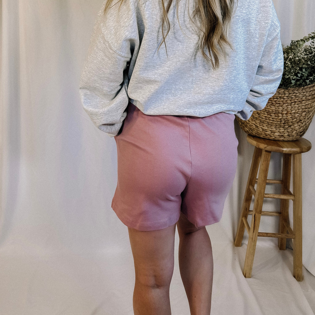 No Plans Lounge Shorts - Mauve