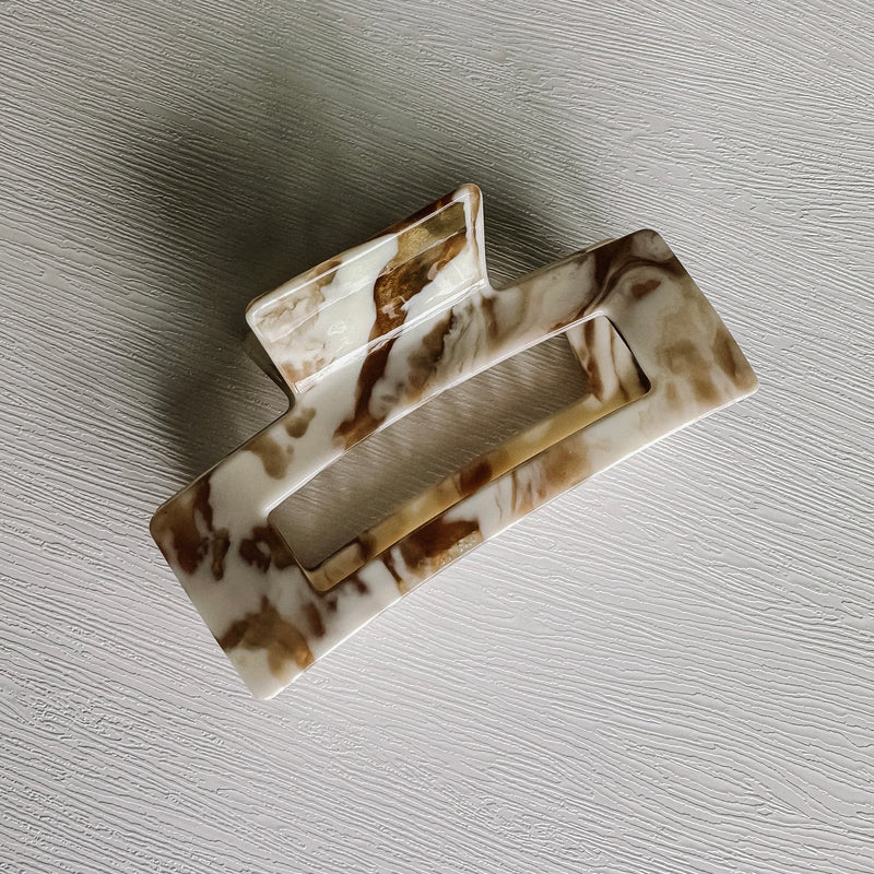 Latte Swirl Acetate Hair Clip - LAST ONE