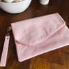 Bella Fold Over Envelope Clutch - Blush