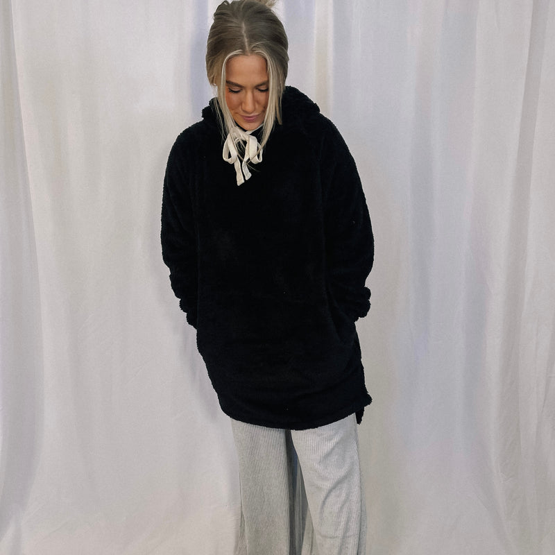 Cozy By The Fireplace Hoodie - Black