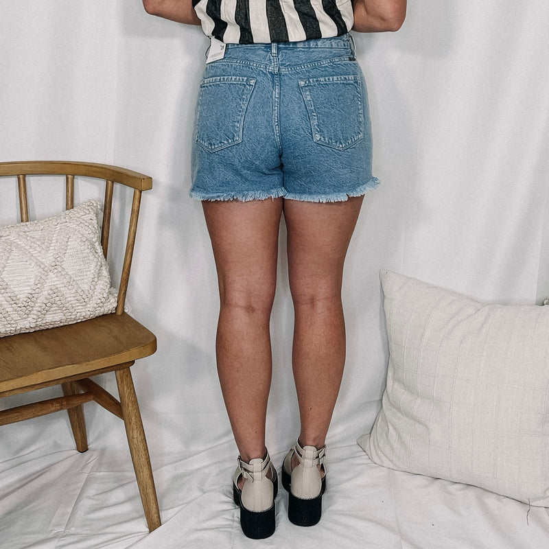 Sunshine On My Mind High Rise Denim Shorts - LAST ONE