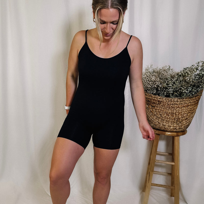 Go-To Seamless Ribbed Fitted Romper