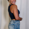 Classic Crop Tank - Ink Blue