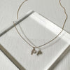 Rhinestone Initial Gold Necklace