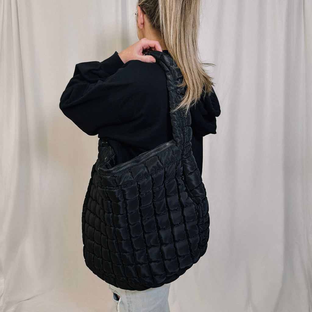 Cushion Shoulder Bag - Black - LAST ONE