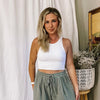Classic Crop Tank - White