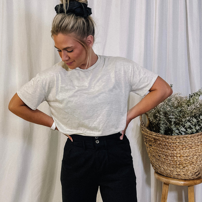 Effortless Basic Tee - Oatmeal - LAST ONE