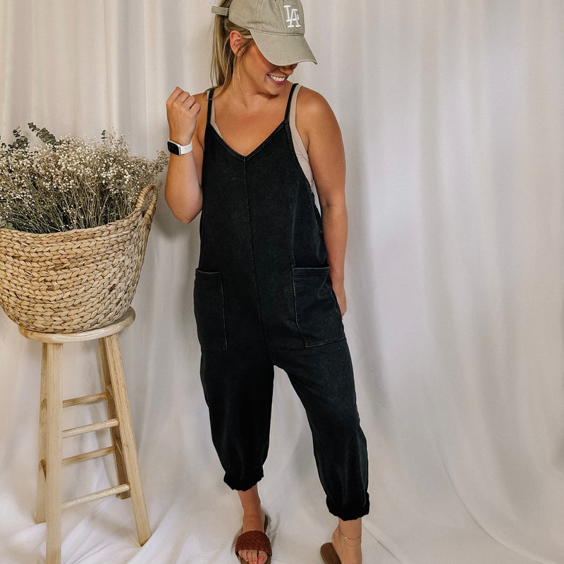Same But Different Oversized Jumpsuit - Black - LAST ONE