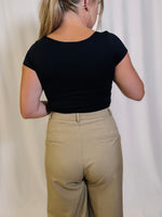 Basic Cap Sleeve Top - Black