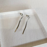 Gold Dipped Flat Chain Drop Earrings (2 Colors)