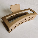 Jumbo Matte Hair Clip - Latte