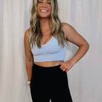 Best Decision Crop Tank - Baby Blue - LAST ONE