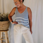 Seaside Striped Knit Tank