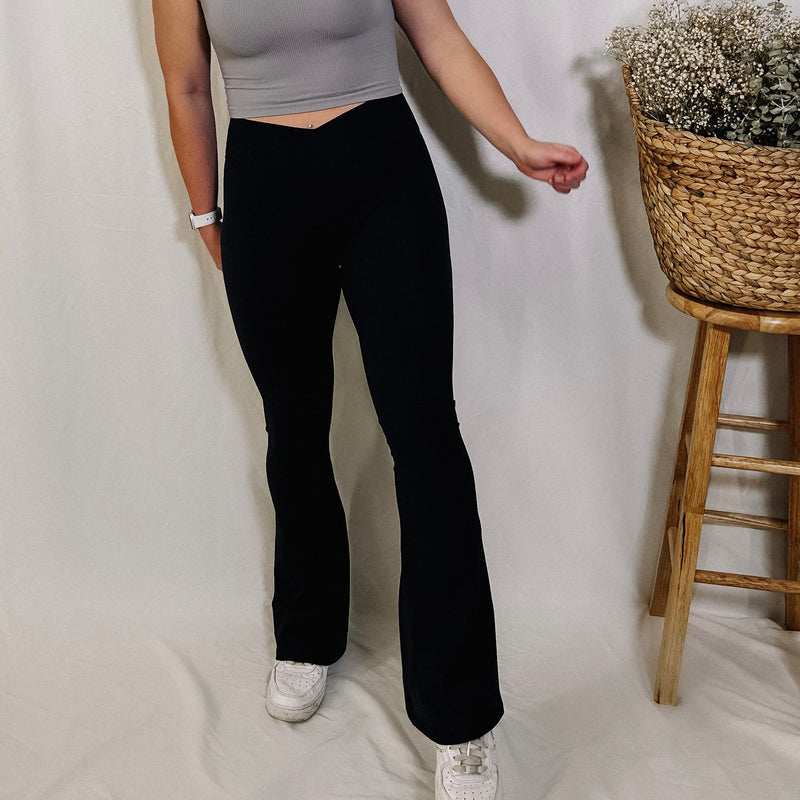 Every Day Crossover Waist Flared Yoga Pants
