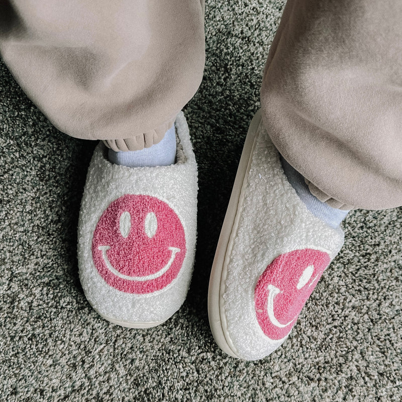 Smiley Slippers - Pink