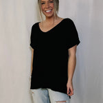 Back To The Basics Tunic Top - Black