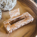 Cappuccino Swirl Acetate Hair Clip