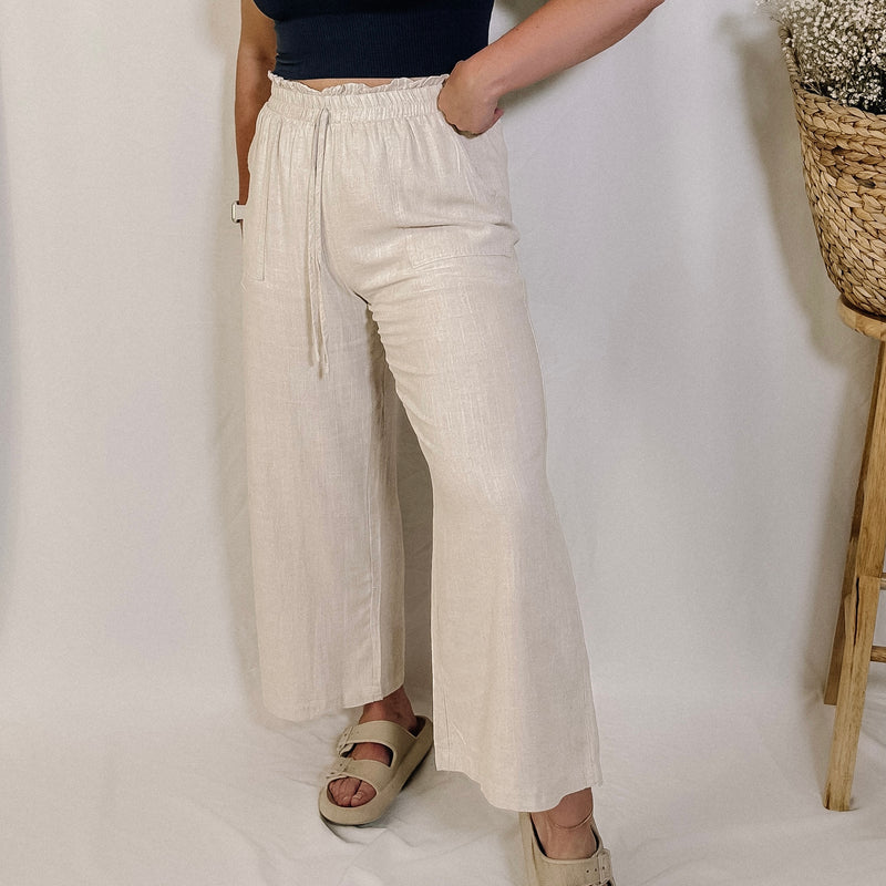 Coastal Dream Wide Leg Linen Pants