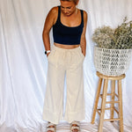 Weekender Wide Leg Pants - Cream