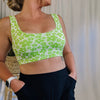 Flower Sports Bra - Lime - LAST ONE