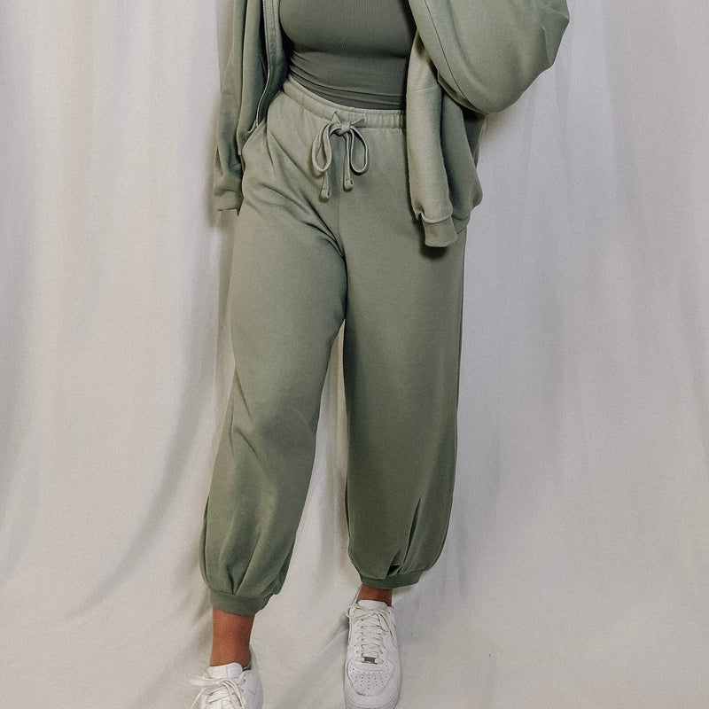 Matcha Latte Slouchy Lounge Joggers - LAST ONE