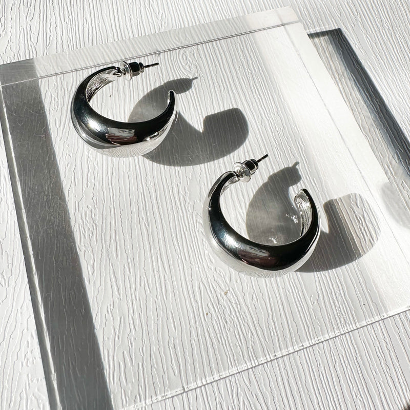 Dome Hoop Earrings (2 Colors)