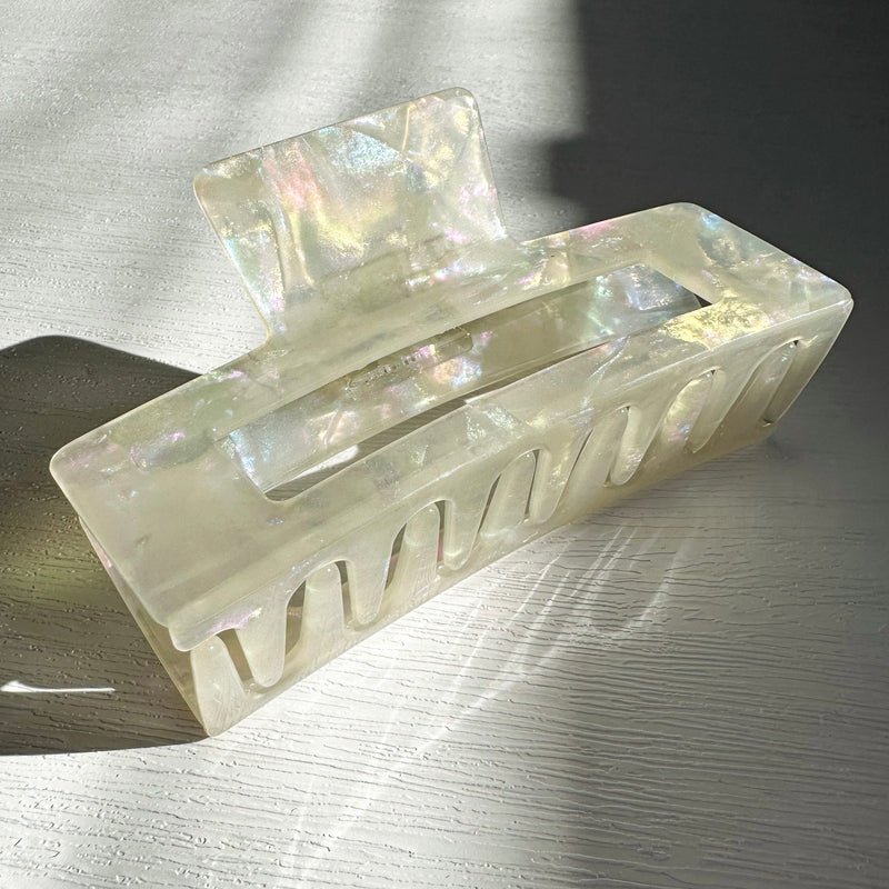 Iridescent Swirl Acetate Hair Clip
