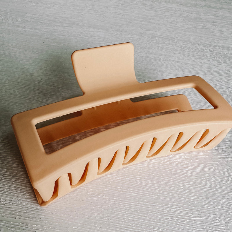 Jumbo Matte Hair Clip - Apricot - LAST ONE