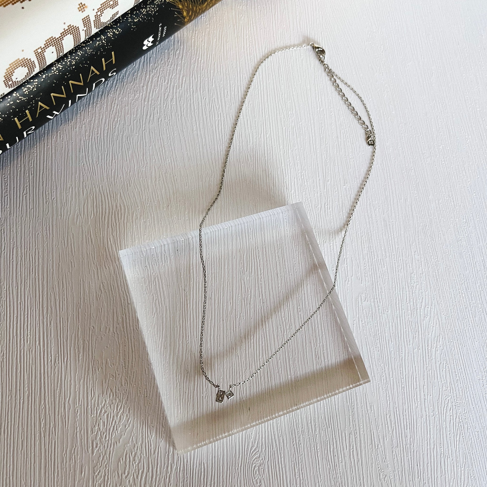 Dainty Square Charm Necklace (2 Colors)