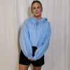 Keep It Casual Cropped Hoodie - Sky