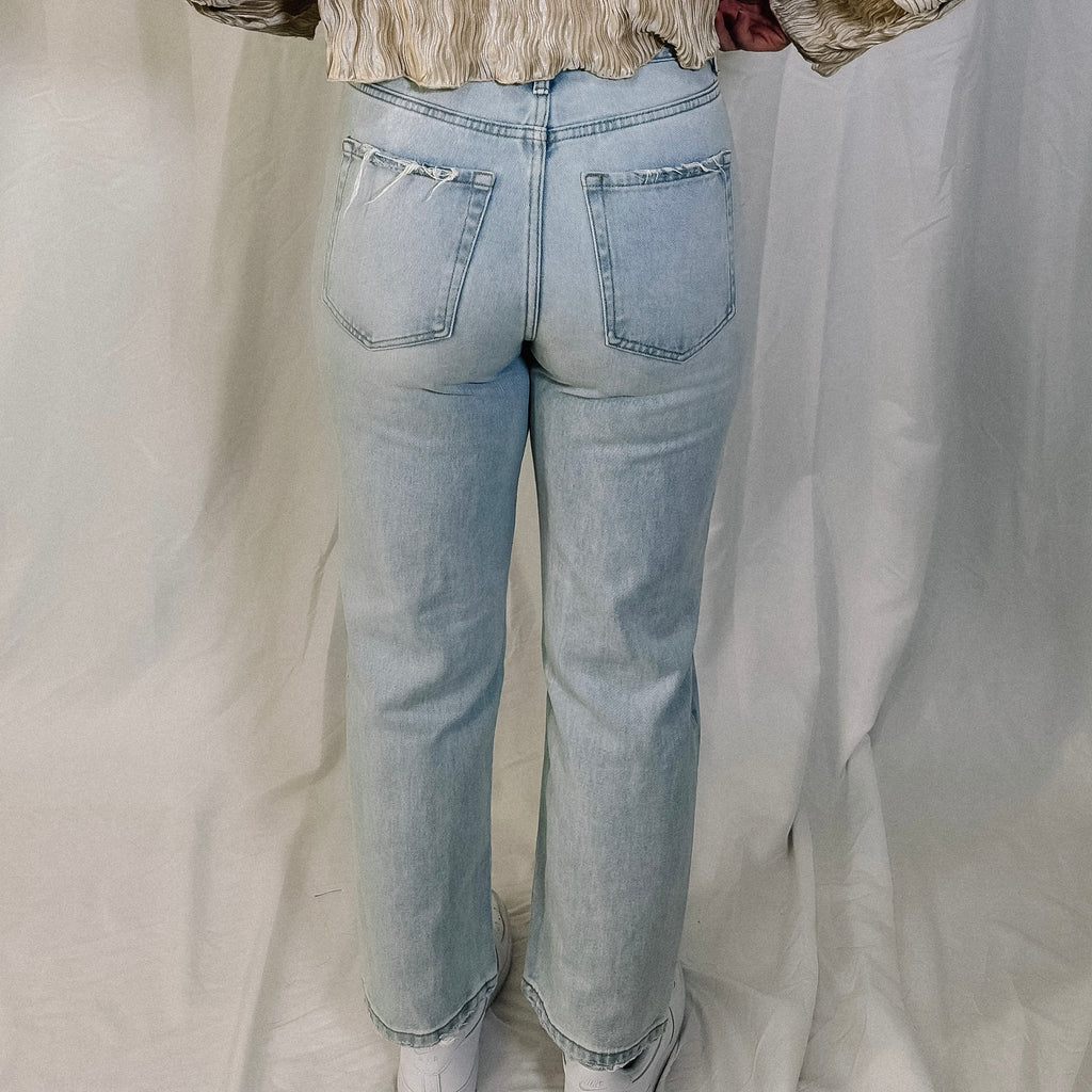 Lena Distressed Straight Denim