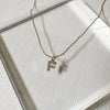 Rhinestone Initial Gold Necklace