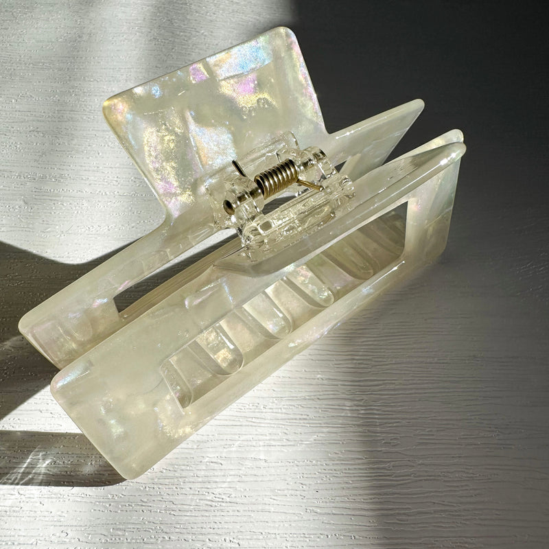 Iridescent Swirl Acetate Hair Clip