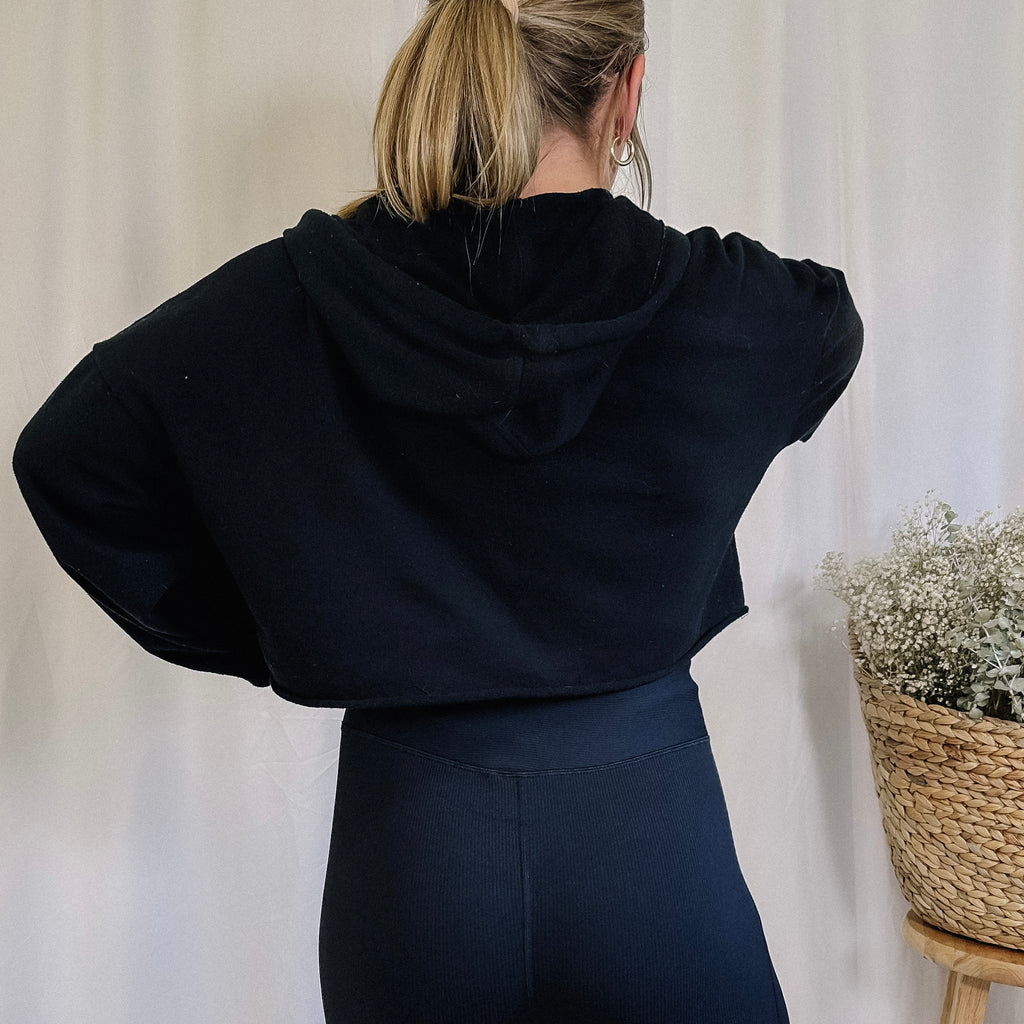 Out The Door Zip-Up Jacket - Black