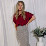 Under The Mistletoe Button Up Top
