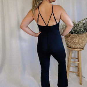 Hot Girl Walk Flared Fitted Jumpsuit