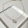 Rhinestone Initial Gold Necklace