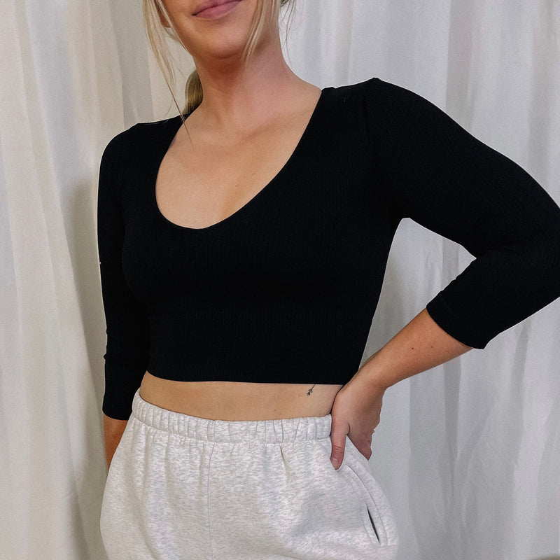 Feeling My Best Top - Black - LAST ONE