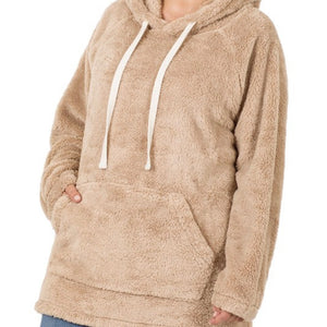 Cozy By The Fireplace Hoodie - Light Tan
