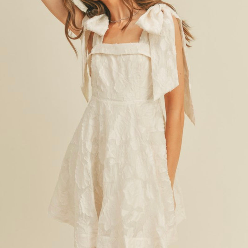 True Love Floral Jacquard Mini Dress