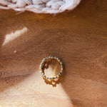 Dainty Rhinestone Embellished Gold Ring
