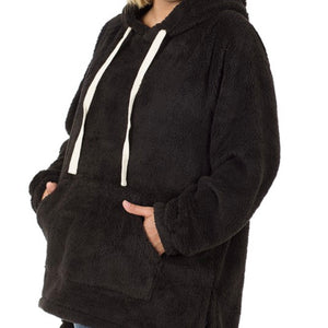 Cozy By The Fireplace Hoodie - Black