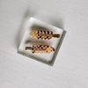 Crease Free Hair Clips Set - Brown Checkered - LAST ONE