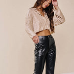 Starstruck Crop Button Down - LAST ONE