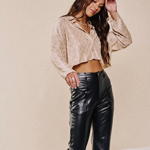 Starstruck Crop Button Down - LAST ONE