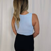 Best Decision Crop Tank - Baby Blue - LAST ONE